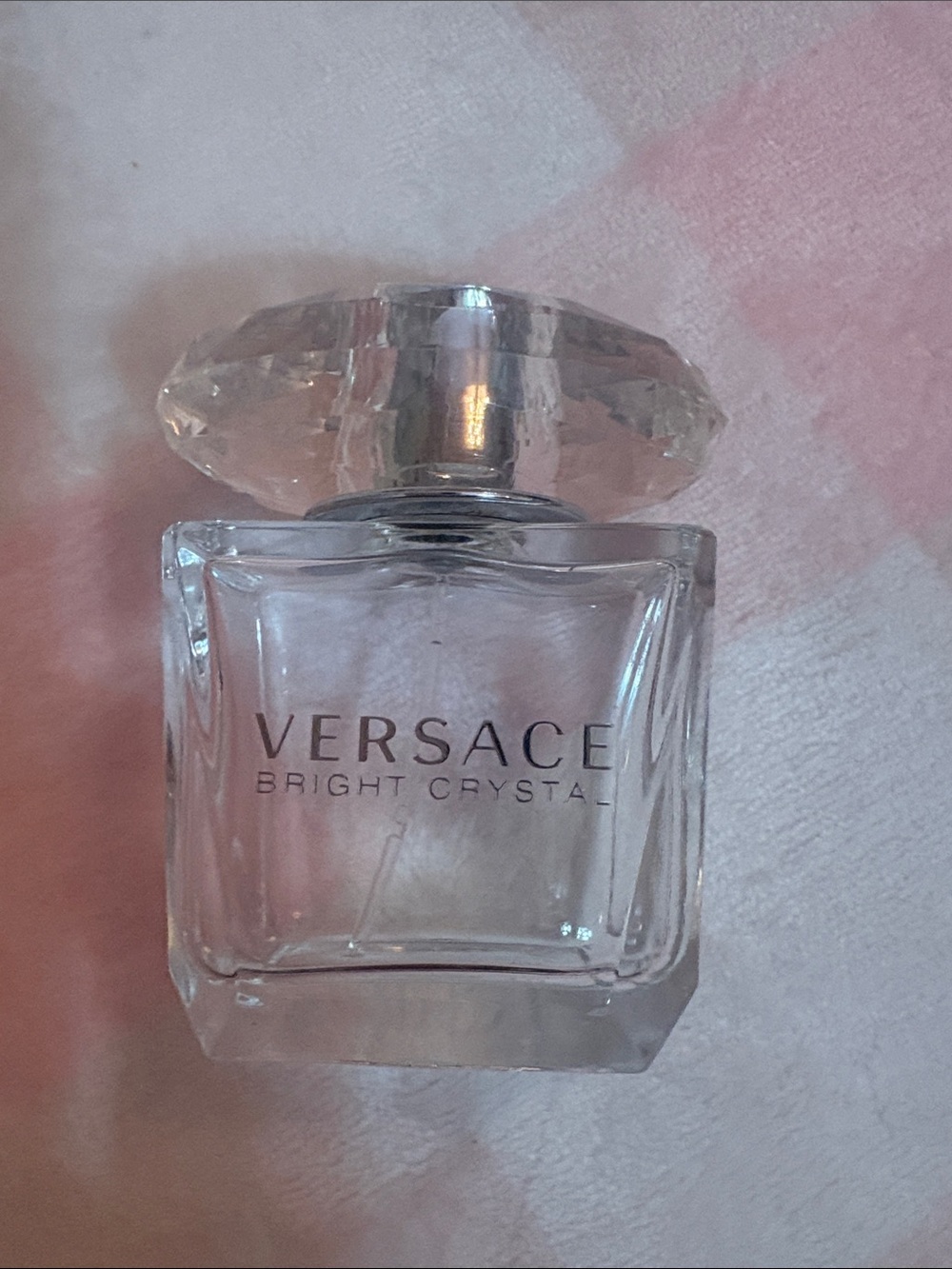 Versace Bright Crystal Perfume Bottle — Light Pink & Clear - No Perfume
